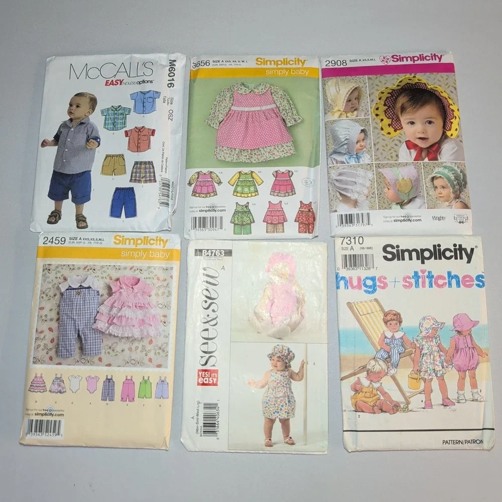 Lot of 22 Baby Toddler Sewing Patterns Cut Simplicity McCalls Butterick Vogue